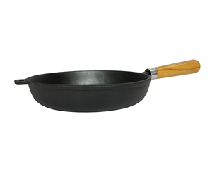 <span class=keywords><strong>Sartén</strong></span> de Hierro Fundido Resistente con <span class=keywords><strong>Mango</strong></span> de Madera <span class=keywords><strong>Extraíble</strong></span>, <span class=keywords><strong>Sartén</strong></span> Multiusos para Todo Tipo de Cocinas - Product Image 4