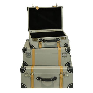 ヴィンテージスタイルレザーハンドメイドレトロヴィンテージスーツケース、クラシックラゲッジボックス、スチーマートランク - Product Image 4