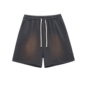 Shorts personnalisés pour hommes Short en éponge française Streetwear en coton lourd Vintage en détresse Sun Faded Acid Wash Shorts - Product Image 5