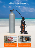 TUDIVING ODM 2L sécurité sous-marine souffle bouteille de gaz en aluminium respiration natation 25-35Min réservoir d'air ensemble d'équipement de plongée sous-marine