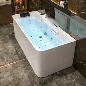Baignoire en acrylique pour usage domestique, baignoire profonde pour petits espaces, baignoire thermostatique pour hôtel, baignoires de massage modernes <span class=keywords><strong>avec</strong></span> lumière nocturne - Product Image 5