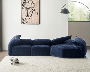 Nuovo Divano Curvo in Tessuto a Forma di Petalo, Design Minimalista Italiano con Rivestimenti Rimovibili, Divano Angolare Creativo di Design - Product Image 4