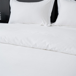 Parure de draps <span class=keywords><strong>d</strong></span>'hôtel en coton ultra doux, blanc cassé, linge de lit durable pour l'hôtellerie, confort pour les chambres <span class=keywords><strong>d</strong></span>'hôtes - Product Image 3