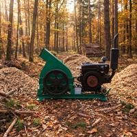 Broyeur de bois mobile à disque diesel, auto-alimenté, pour la découpe des branches d'arbres, sans alimentation électrique