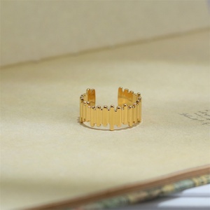 Hot Selling Stainless Steel Jewelry Dainty Female Hollow Hoop <b>Rings</b> Jewelry - Product Image 3