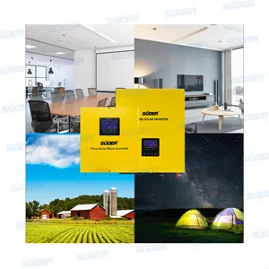 Suoer PL-1.5KA 12v 1000 W 1000 Watt 1kw Low Frequency mit AC ladegerät reine sinus welle power hybrid off grid solar inverter