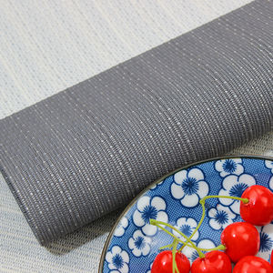 Sous-verres modernes et élégants <span class=keywords><strong>de</strong></span> style géométrique gris 30x45cm, creux, isolés, écologiques, non toxiques, en PVC tissé, en vinyle - Product Image 4