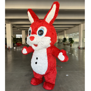 Vente Flash : Costume de Mascotte Gonflable Lapin Rouge/Gris pour Adulte – Promotion Unisexe pour Pâques/Halloween, Vente en Gros Direct Usine - Product Image 3