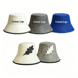 Gorro de Sauna de Fieltro de Lana Ecológico, Suave y Ajustable, con Logotipo Bordado Personalizado, de Lujo, para Uso en Duchas de Hotel - Product Image 1