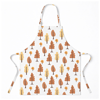 Tablier de cuisine sans manches en toile de coton, personnalisable OEM, imprimé par teinture réactive, tissu durable, réutilisable, lavable, livraison rapide