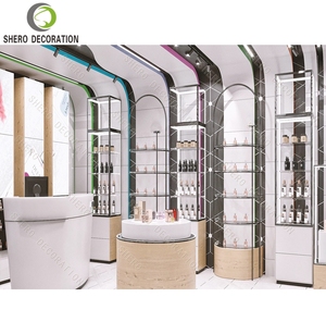 Modern Perfume Shops Interior Design Custom Multi-Layer Perfume Display Cabinet With Shelves Perfume Stand Display Rack - Product Image 3
