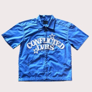 Camisas de Trabajo Personalizadas al por Mayor de Alta Calidad para Hombre, Estilo Cargo, con Solapas, Bordado Desgastado, Cierre de Cremallera, Tallas Grandes, Manga Corta, para Verano - Product Image 4