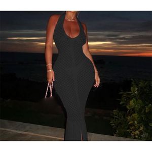 Nouvelle <span class=keywords><strong>Robe</strong></span> Sexy à Bretelles Dos Nu en Maille Léopard Floquée Transparente - Product Image 2