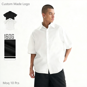 <span class=keywords><strong>Camisa</strong></span> Casual Formal para Hombre <span class=keywords><strong>de</strong></span> Primera Calidad, 100% Algodón, Secado Rápido, <span class=keywords><strong>Blanca</strong></span>, Holgada, con Mangas Cortas con <span class=keywords><strong>Botones</strong></span> - Product Image 1