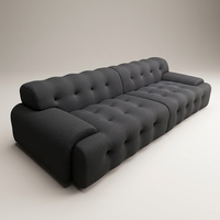 Canapé sectionnel moderne en tissu capitonné pour salon, couleur personnalisable, mobilier de salon minimaliste