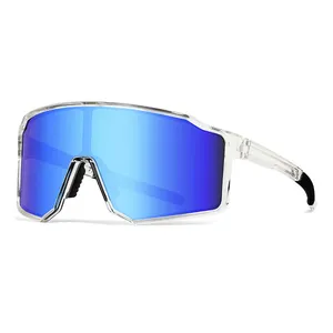 Lunettes polarisantes personnalisées, lunettes de soleil de cyclisme de designer, vente en gros de lunettes de soleil de protection Uv400 pour le sport CE avec logo, hommes et femmes