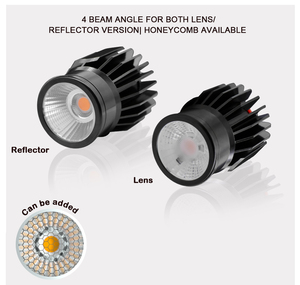 Cao <span class=keywords><strong>CRI</strong></span> 97 Dimmable <span class=keywords><strong>Led</strong></span> MR16 mô-đun Ống kính loại <span class=keywords><strong>GU10</strong></span> Spotlight mô-đun chống chói tùy chọn tổ ong - Product Image 4