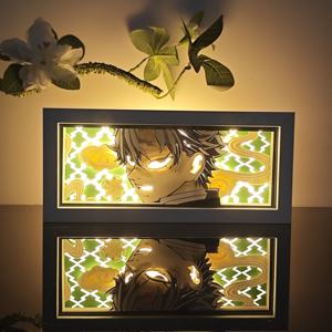 Caja de Luz LED de Demon Slayer Shinazugawa Sanemi, Envío Desde Almacén en EE. UU., Disponible <span class=keywords><strong>Hoy</strong></span>, Decoración de Anime 3D con Brillo de <span class=keywords><strong>Viento</strong></span> Furioso - Product Image 2
