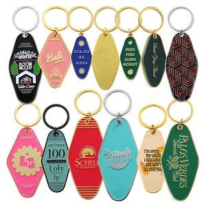 Custom Gold Metal Print <strong>Engraved</strong> Soft Enamel logo Motel Accessories Keychain Hotel <strong>Key</strong> <strong>Ring</strong> - Product Image 1