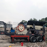 120tph Mobile Type de pneu concasseur à mâchoires primaire exploitation minière gravier concassage Portable usine à vendre