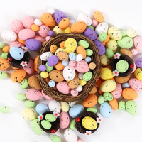 2*3cm Oster-Dekoration Bunte DIY Schaumstoff-Vogelei-Girlande, Imitierte Taubeneier für Ostern, Neujahr, Halloween-Partys