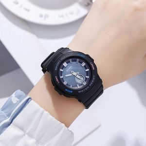Montre-bracelet à quartz colorée étanche Skmei 2125 en gros, montres analogiques à aiguilles en plastique numériques pour garçons, filles, enfants et étudiants - Product Image 3