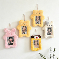 Gantungan Kunci Tempat Kartu Foto Lucu Berbentuk Hewan Bulu Halus, Pelindung Kartu Identitas, Gantungan Kunci Kartun Kawaii, Pelindung Kartu Foto Kpop