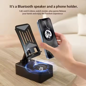 Haut-parleur sans fil à son surround haute définition avec support de téléphone à base antidérapante pour smartphones Apple <span class=keywords><strong>Gadget</strong></span> de <span class=keywords><strong>bureau</strong></span> pratique - Product Image 3