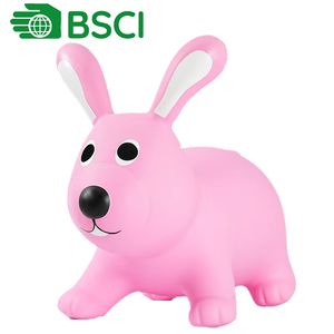 Jouets gonflables pour enfants en forme de lapin mignon, à chevaucher, pour l'extérieur, unisexe, avec service de personnalisation des matériaux - Product Image 4