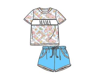 Set di <span class=keywords><strong>Abbigliamento</strong></span> per Ragazze con Motivo <span class=keywords><strong>Mamma</strong></span> per la Festa della <span class=keywords><strong>Mamma</strong></span>, Outfit Boutique Smock Fatto a Mano, Maniche Corte, Alta Qualità - Product Image 4