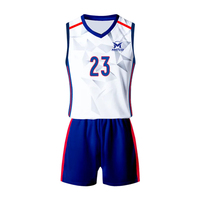 Ensemble d'uniformes de volley-ball professionnels pour hommes, maillot et short personnalisés pour les tournois, les entraînements et les matchs.