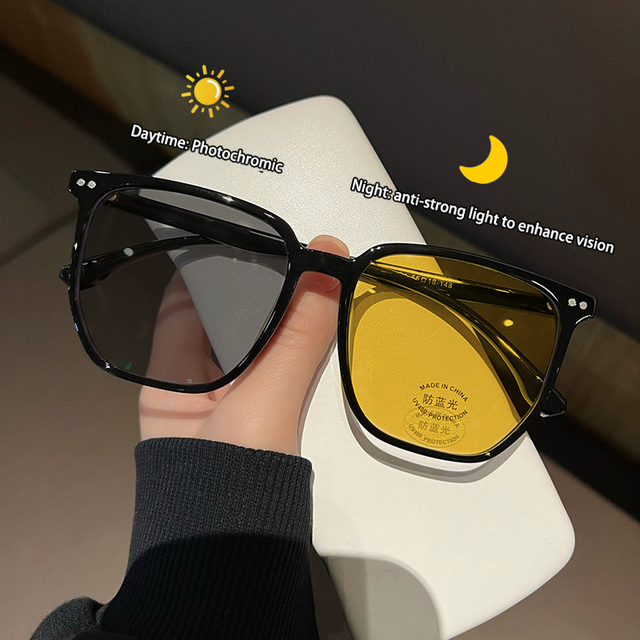 Safe Driving Night Vision Goggles Color Changing Glasses Anti High Beam Sun Glasses Male Brightening Glasses for Drivers Travel