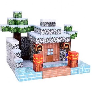 Ensemble de blocs de construction magnétiques en plastique ABS - 128 pièces - Jouet éducatif STEM pour tout-petits avec design de <span class=keywords><strong>mine</strong></span> et de portail magique - Product Image 4