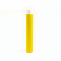 Tube en plastique transparent à fond plat de 120 mm pour animaux de compagnie avec couvercle CR antivol