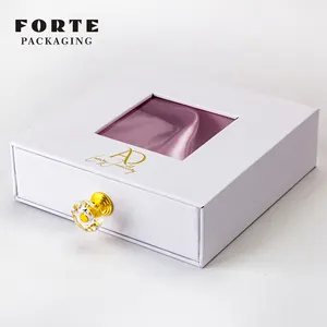 FORTE Diskon Besar Jenis Laci Kotak Perhiasan Kertas Kalung Gelang Perhiasan Kotak Kemasan Hadiah dengan Logo