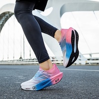 Zapatillas de Running para Hombre con Placa de Carbono y Espuma PEBA, Profesionales para Maratón, Alta Elasticidad, Ligeras, Retorno de Energía, Transpirables
