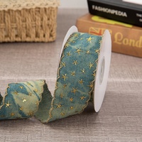 Grand rouleau de ruban en denim métallique à étoiles, 50 yards, accessoires DIY, chaussures, chapeaux, emballage cadeau, nœud papillon