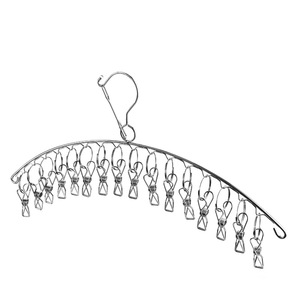 Séchoir à linge en acier inoxydable 201 avec 10 pinces, étendoir multi-prises anti-rouille pour sous-vêtements et chaussettes - Product Image 2