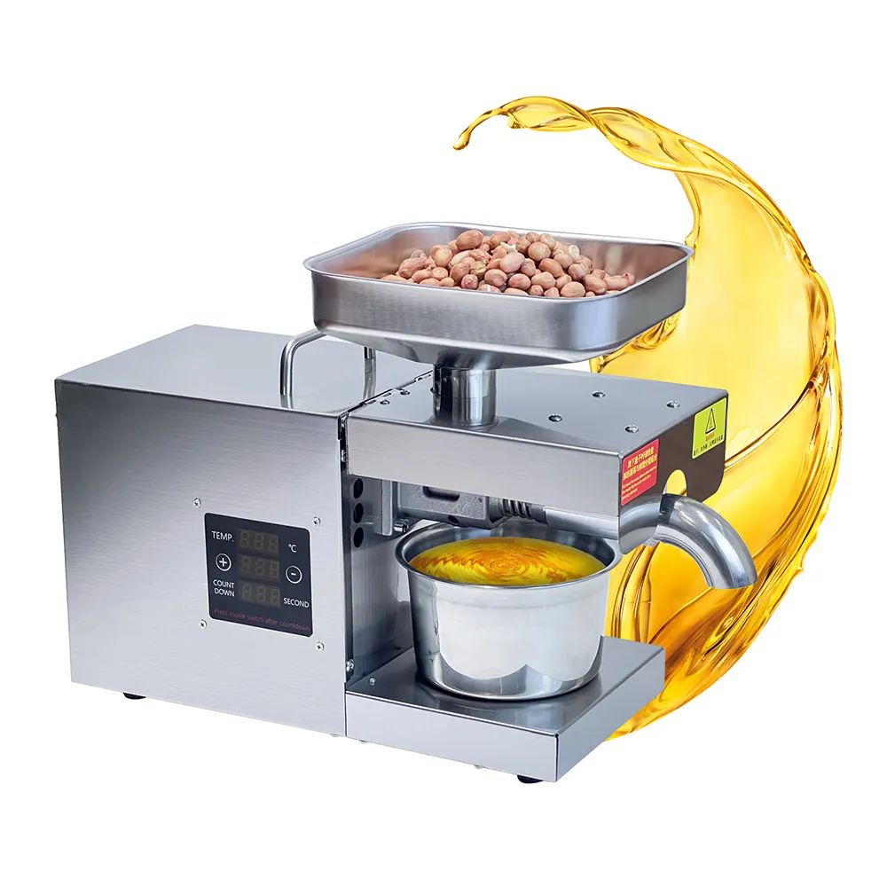 2023 upgraded version home use coconut automatic peanut mini oil press machine sunflower cold oil pressers
