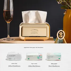 Boîte à mouchoirs de stockage de bureau pour salon rétro européen Creative Simple Design Baby Wipes Holder Made Durable Plastic Factory - Product Image 4