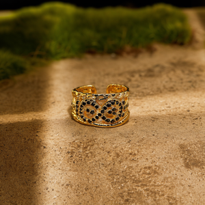 Anillos de Moda en Acero Inoxidable 316L con Baño de Oro PVD, Diseño Sostenible y Resistente - Product Image 3