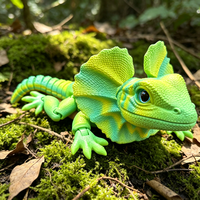 Jouet de lézard à queue frisée articulé imprimé en 3D, jouet de reptile à articulations mobiles, ornement créatif artisanal original, cadeau