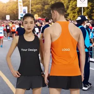 Quick-Drying Sleeveless Breathable Marathon High Quality Mens Gym Running Sublimation Singlet Mesh Plus Size Men's Tank Tops