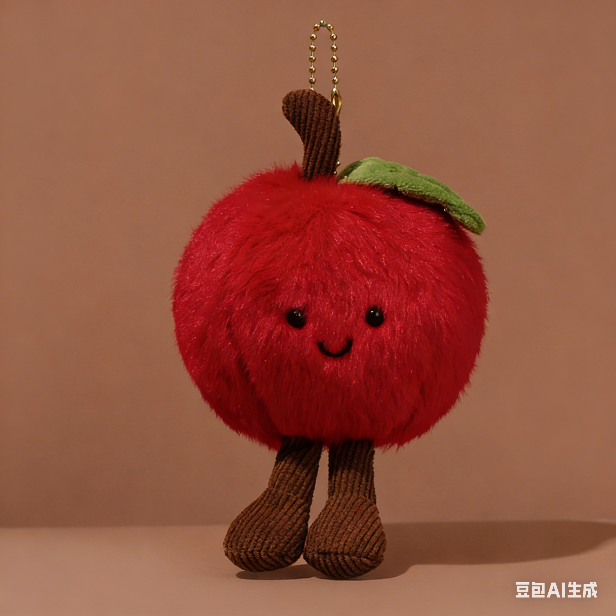Portachiavi in Feltro di Lana con Motivo Frutta e Verdura*U