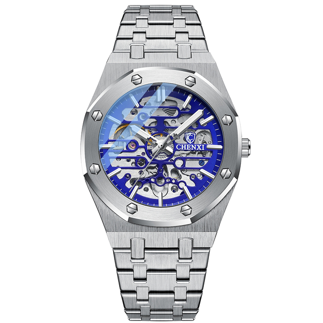 CHENXI 8848 Skeleton Men's Mechanical Watch - Waterproof Stainless