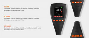 EC-555 цифровой измеритель толщины покрытия автомобильной краски с функцией Bluetooth и приложения - Product Image 5