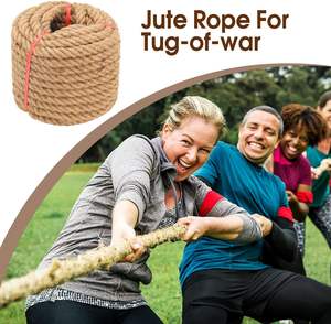 Cuerda de Yute de 25 mm de Grosor, Cuerda Trenzada Resistente para Juegos de Tira y Afloja, Decoración del Hogar, Manualidades, Barandillas, Opciones de Fibra Natural de Manila y Sisal - Product Image 5