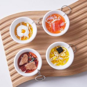 Wholesale New Simulation Food <b>Key</b> Chains Restaurant Noodles Keychain Custom Food Bag Pendant Car Accessories Decor Keyrings - Product Image 4