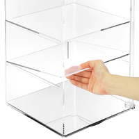 JAYI Vitrine rotative en acrylique verrouillable à 4 niveaux personnalisée pour bouteilles