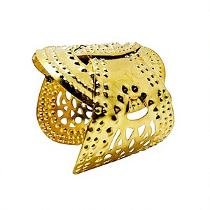 Brazalete de Metal de Latón Chapado en Oro con Grabado Clásico de 5 Pulgadas de Ancho para Bodas, para Mujeres, Hombres y Niñas - Product Image 3